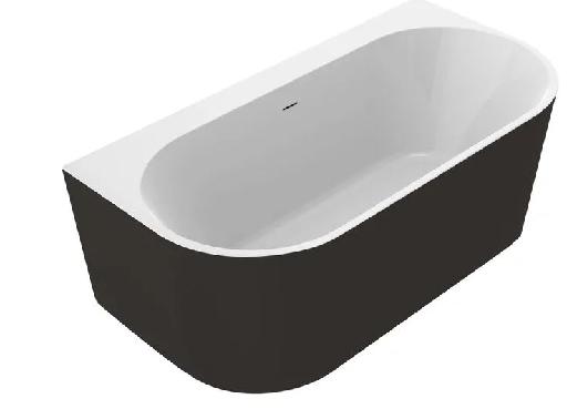 826937 ALLIBERT ONDINA BAIGNOIRE AUTOPORTANTE 170X87X60 CM 176-246L NOIR MAT // 1173.55 - Allibert